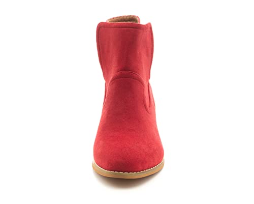 CORKYS WOMENS BOOTIE SALEM IN RED SUEDELIKE
