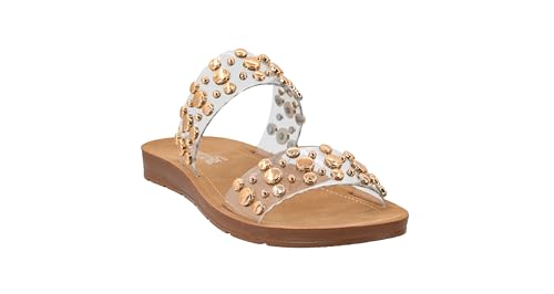 Corkys Footwear Women's Double Take Two Strap Sandal - Stylish, Comfortable, Versatile Summer Footwear, Perfect for Casual & Dressy Outfits, Lightweight