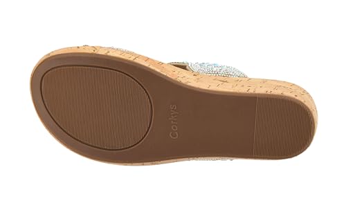 Corkys Footwear Women's Make A Toast Wedges - Featuring A 2.5-Inch Heel, Stylish Circle Design Straps, Corkys Signature Soft EVA Insoles for All-Day Comfort