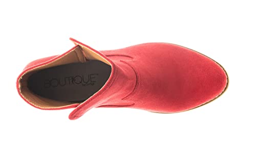 CORKYS WOMENS BOOTIE SALEM IN RED SUEDELIKE
