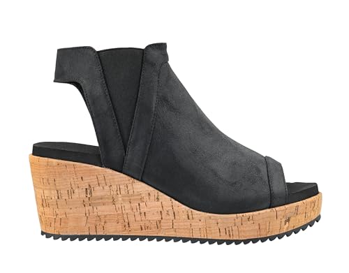 Corkys Footwear Easy Now 2.5-Inch Heel Wedges with Memory Foam Insoles and a Slip-In Design with Stretchy Panels – Cute, Comfortable, and Stylish