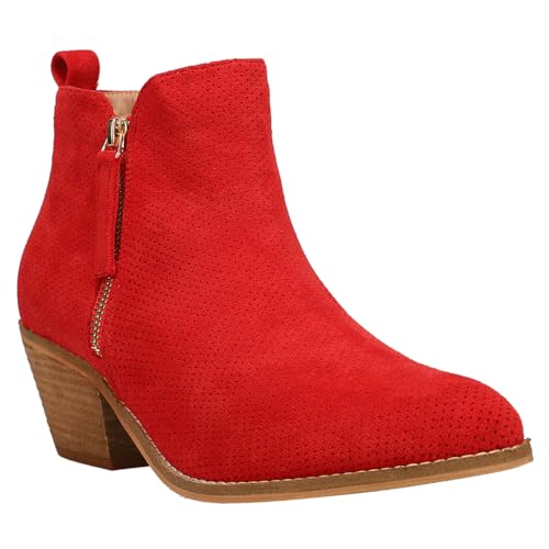 Corkys Womens Spooktacular Pull On Round Toe Casual Boots Ankle Low Heel 1-2" - Beige