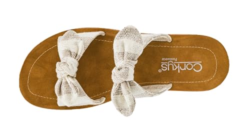 Corkys Footwear Women's Take A Bow Sandals - Where Comfort Meets Chic with Lightweight Feel, Two Straps With a Dainty Bow Detail, And Comfortable Insoles