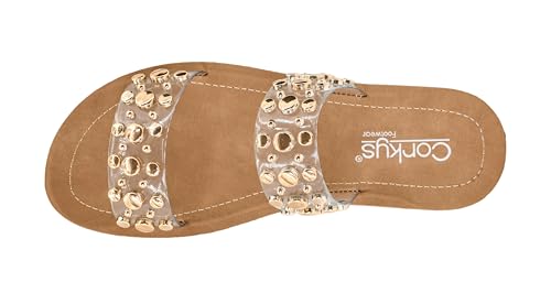 Corkys Footwear Women's Double Take Two Strap Sandal - Stylish, Comfortable, Versatile Summer Footwear, Perfect for Casual & Dressy Outfits, Lightweight