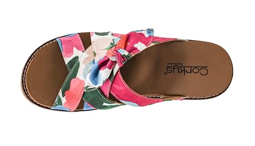 Corkys Footwear Women's Bowdacious 2.5-Inch Wedge - Features A Cork Heel, An Elegant Strappy Upper With A Unique Bow, And Memory Foam EVA Insoles For All Day Comfort