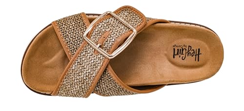Corkys Footwear Hey Girl Womens Booked Sandals - Featuring Unique Criss-Cross Straps With Adjustable Buckles - Stylish and Comfortable for Everyday Wear