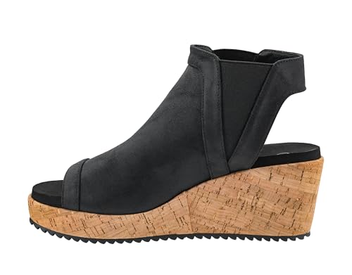 Corkys Footwear Easy Now 2.5-Inch Heel Wedges with Memory Foam Insoles and a Slip-In Design with Stretchy Panels – Cute, Comfortable, and Stylish