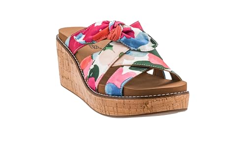 Corkys Footwear Women's Bowdacious 2.5-Inch Wedge - Features A Cork Heel, An Elegant Strappy Upper With A Unique Bow, And Memory Foam EVA Insoles For All Day Comfort