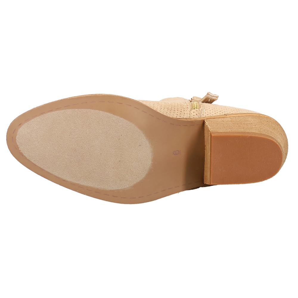 Corkys Womens Spooktacular Pull On Round Toe Casual Boots Ankle Low Heel 1-2" - Beige - Size 10 M