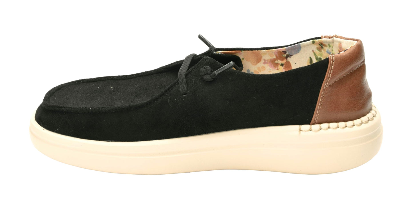 corkys kayak 2 blk suede sz7