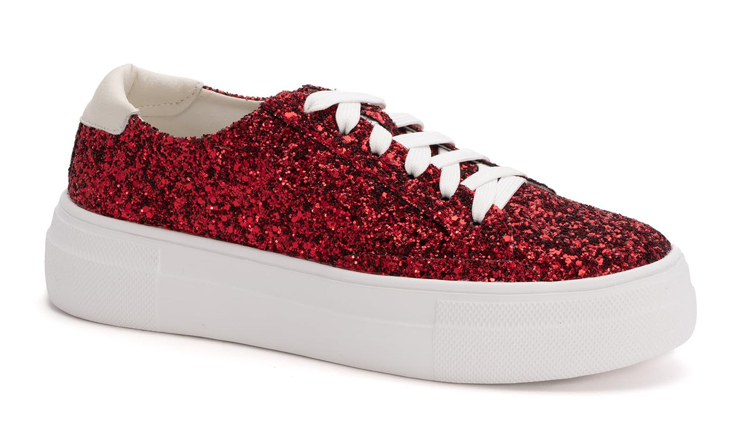 corkys glaring red glitter sz9
