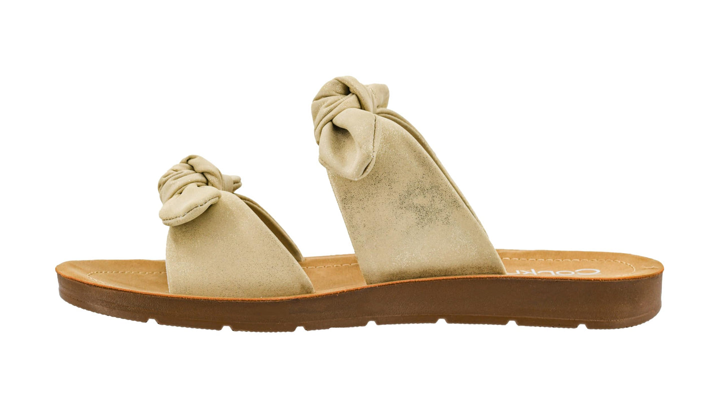 corkys take a bow gold met sz8