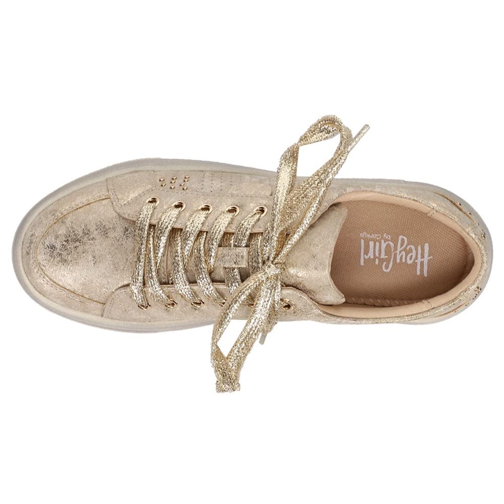 Corkys Womens Down Time Metallic Lace Up Sneaker Sneakers Shoes Casual - Gold - Size 7 M