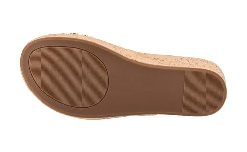 Corkys Footwear Womens Bad Habit Wedge Sandals - Featuring a 2.5-Inch Heel, Double Strap with Metal Studs, and A Plush EVA Insole For All Day Comfort and Wear