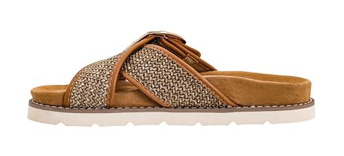 Corkys Footwear Hey Girl Womens Booked Sandals - Featuring Unique Criss-Cross Straps With Adjustable Buckles - Stylish and Comfortable for Everyday Wear