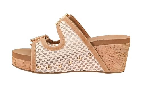 Corkys Footwear Womens Main Squeeze Wedge - Featuring a 2.5-Inch Wedge, Two Fully Adjustable Rhinestone Buckles, Comfortable EVA Insoles for All-Day Wear