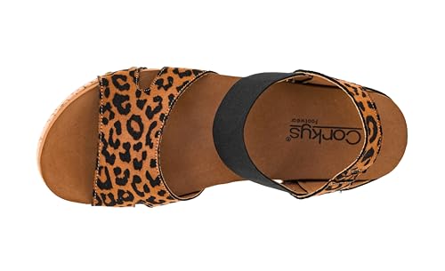 Corkys Footwear Women's Better With Time 2-Inch Wedge - Timeless Wide Toe Strap With Cut Outs, Elastic Gore Strap Around Ankle, And EVA Insoles For All-Day Comfort